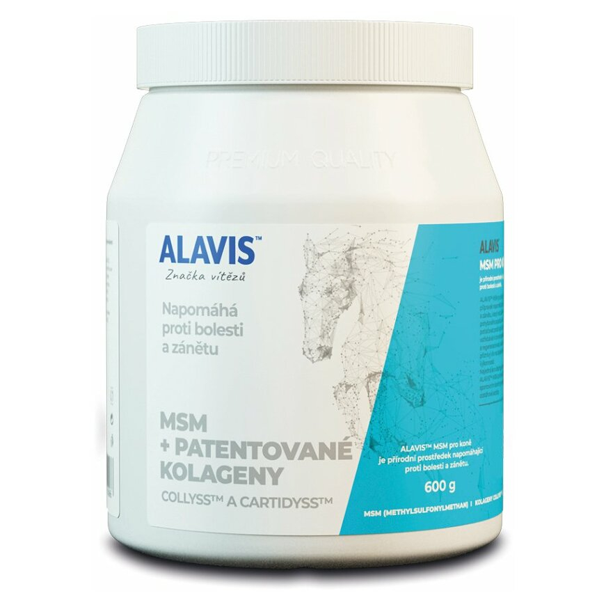ALAVIS MSM + Patentované kolageny pro koně prášek 600 g