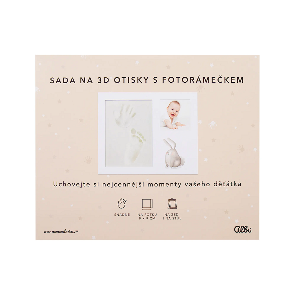 ALBI Fotorámeček pro miminko se sadou na 3D otisky