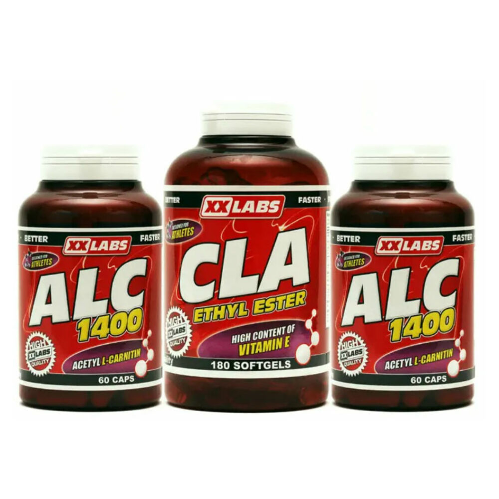 Levně XXLABS ALC 1400 60tbl. + ALC 1400 60cps. + CLA Ethyl Ester 60 tablet ZDARMA