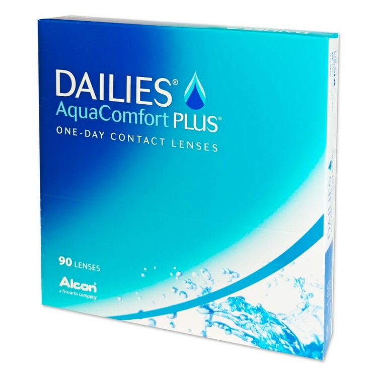 ALCON Dailies AquaComfort Plus jednodenní 90 čoček, Počet dioptrií: -10,0, Průměr: 14,0, Zakřivení: 8,7, Počet kusů v balení: 90 ks