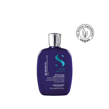 ALFAPARF MILANO Semi di Lino Brunette Anti-Orange Low Šampon 250 ml (Šampony na barvené vlasy)