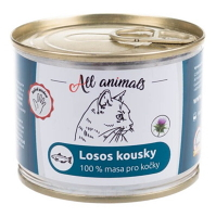 ALL ANIMALS konzerva losos kousky pro kočky 200 g