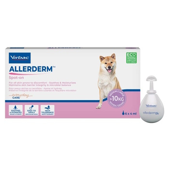 Allerderm Spot on pro psy nad 10 kg 6x4 ml (Veterinární doplňky stravy na srst) - Zvířecí