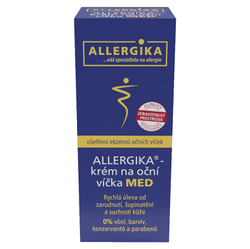 ALLERGIKA Krém na oční víčka MED 15 ml (Ekzém a lupénka) - Zklidňující, Hojivý
