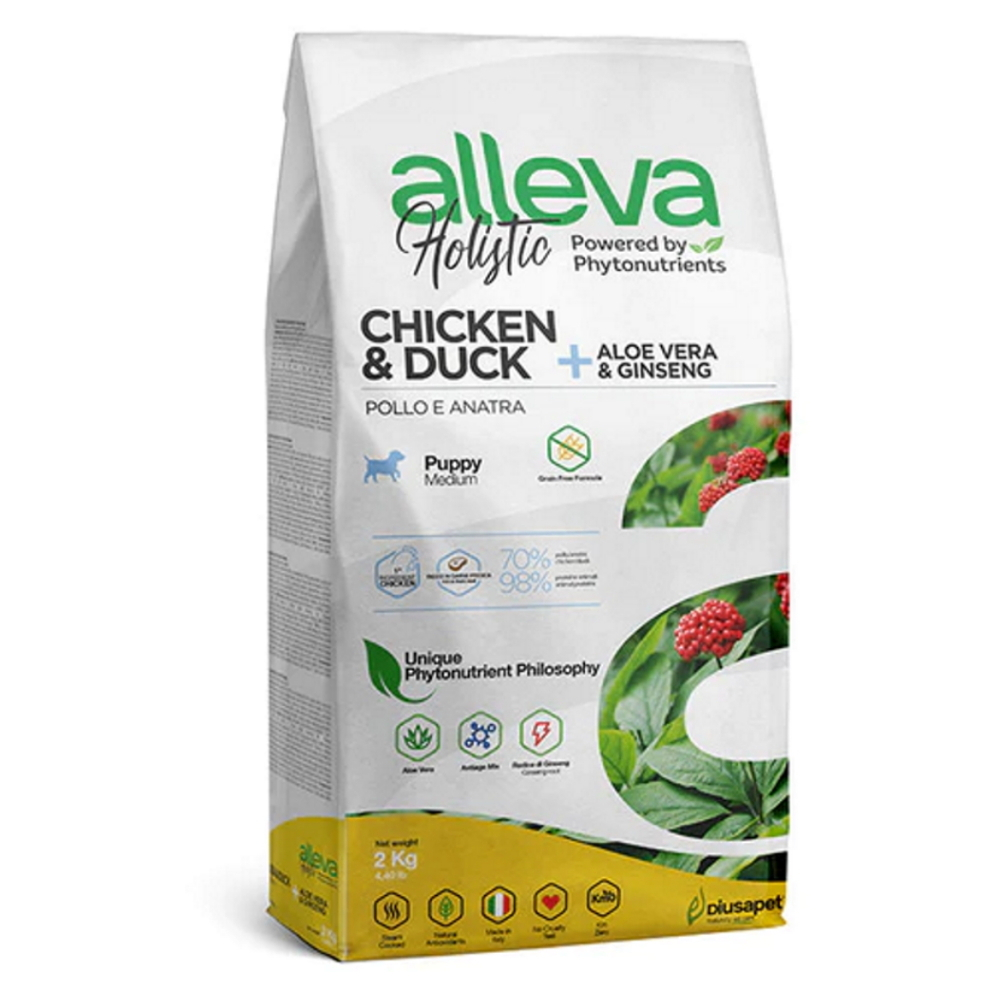 E-shop ALLEVA Holistic Puppy/Junior Medium Chicken&Duck granule pro štěňata 2 kg