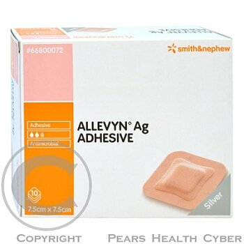 Allevyn Ag Adhesive krytí pěnové 7.5cmx7.5cm 10ks : Výprodej