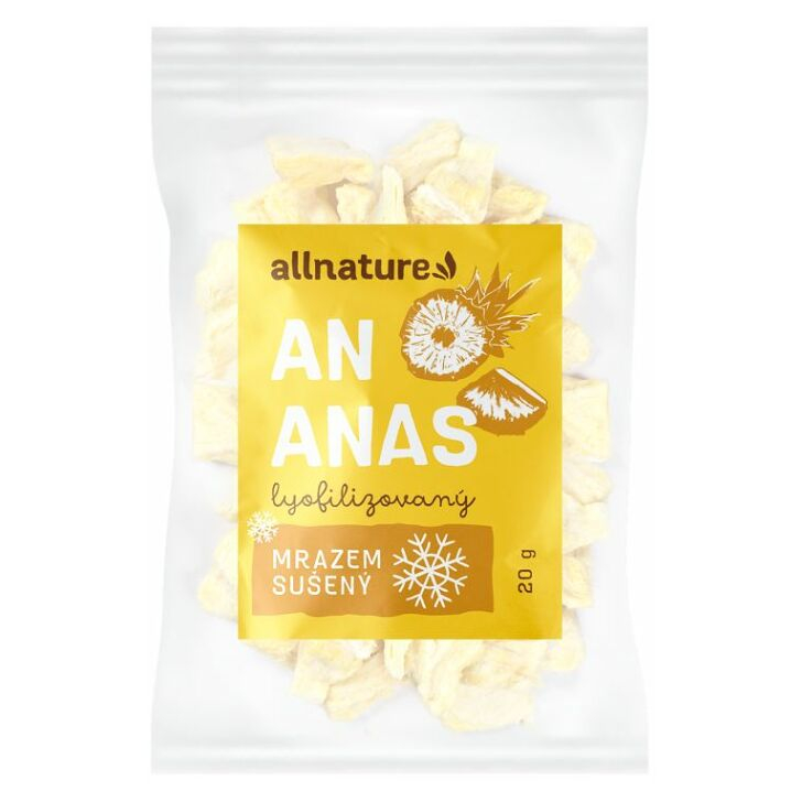 Levně ALLNATURE Ananas sušený mrazem kousky 20 g