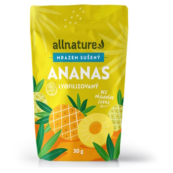ALLNATURE Ananas sušený mrazem kousky 30 g (Sušený ananas) - Sladké