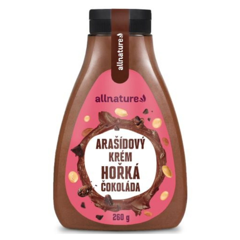 E-shop ALLNATURE Arašídový krém s hořkou čokoládou 260 g