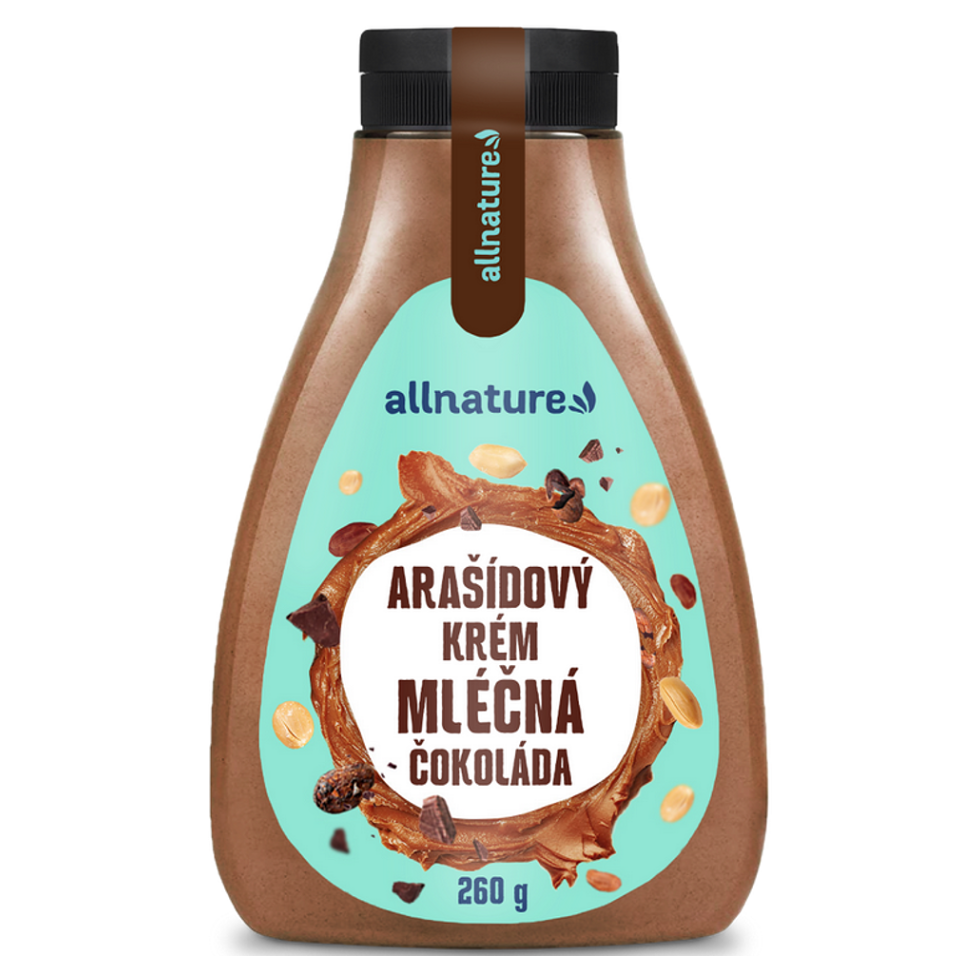 E-shop ALLNATURE Arašídový krém s mléčnou čokoládou 260 g