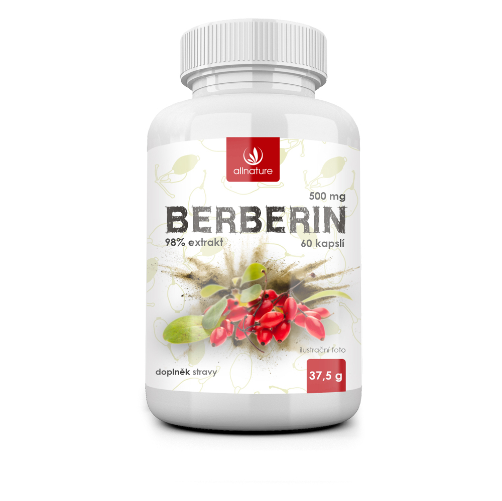 E-shop ALLNATURE Berberin Extrakt 98% 500 mg 60 kapslí