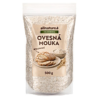ALLNATURE Bezlepková ovesná mouka celozrnná 500 g