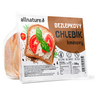 ALLNATURE Bezlepkový chlebík kmínový 350 g