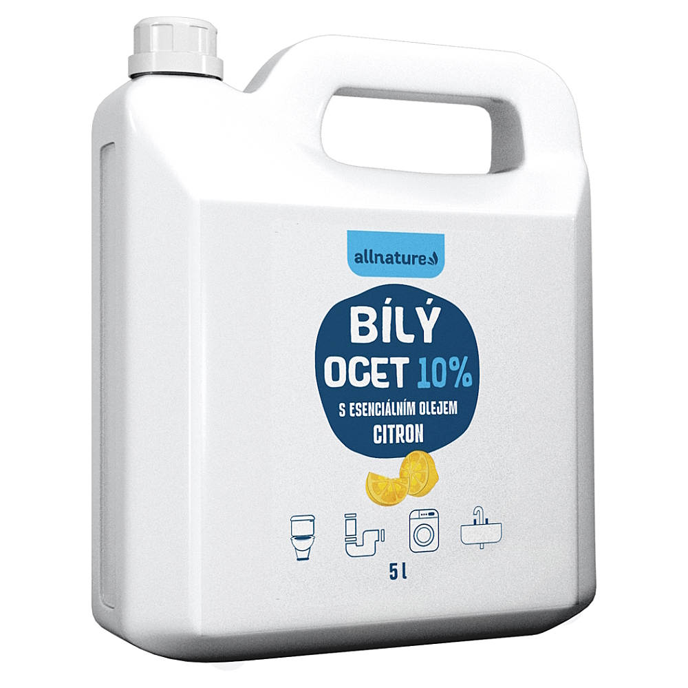 Allnature Bílý ocet 10% s vůní citrónu 5 l koupíte na Lekarna.cz