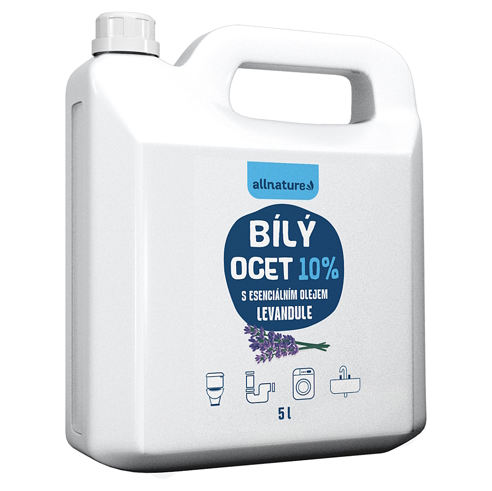 Allnature Bílý ocet 10% s vůní levandule 5 l koupíte na Lekarna.cz