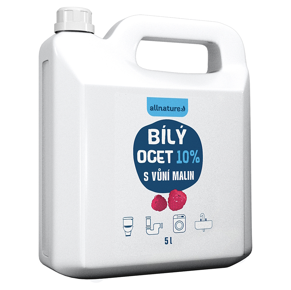 Allnature Bílý ocet 10% s vůní malin 5 l koupíte na Lekarna.cz