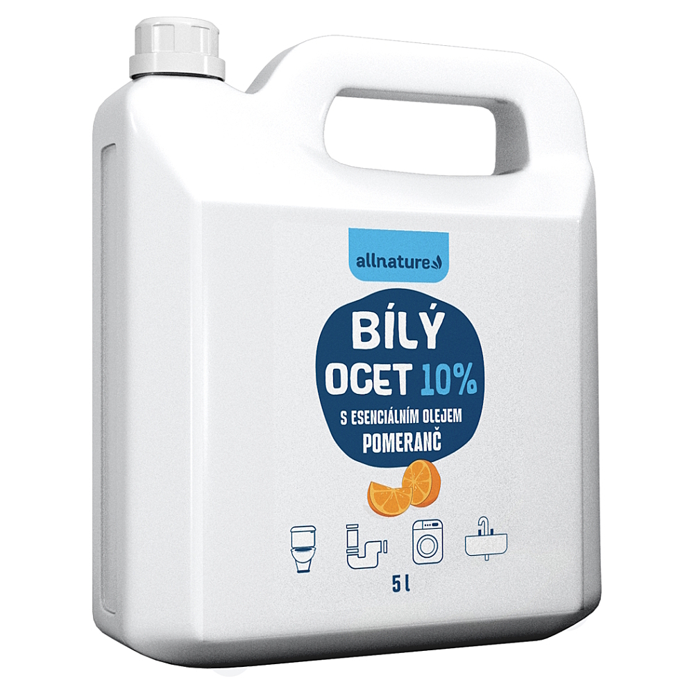 Allnature Bílý ocet 10% s vůní pomeranče 5 l koupíte na Lekarna.cz