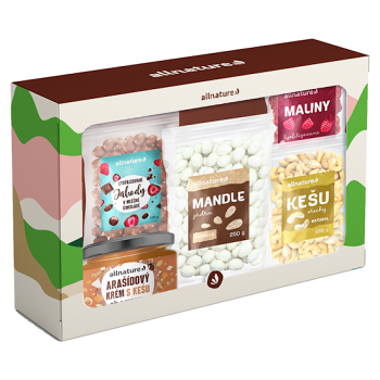 ALLNATURE Dárková sada sladké mlsání 840 g (Dárková balení potravin) - Sladké