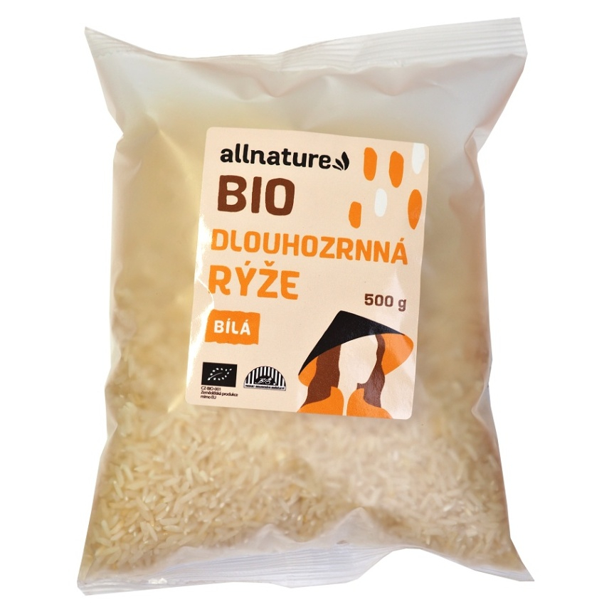 Levně ALLNATURE Dlouhozrnná rýže bílá 500 g BIO