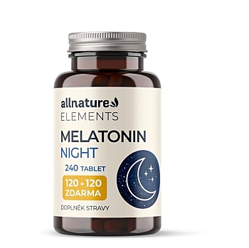 ALLNATURE Elements melatonin night 240 tablet (Na spánek) - Jednosložkové