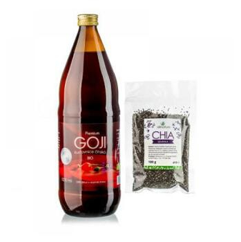ALLNATURE Goji šťáva BIO 1000 ml + Chia semínka 100 g