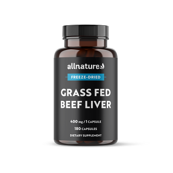 ALLNATURE Grass fed beef liver 180 kapslí (Měď) - Jednosložkové