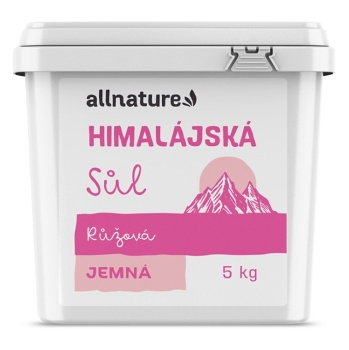 ALLNATURE Himalájská sůl růžová jemná 5 kg, poškozený obal