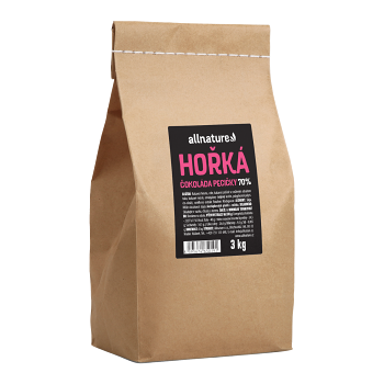 ALLNATURE Hořká čokoláda 70% pecičky 3 kg (Čokolády) - Hořké