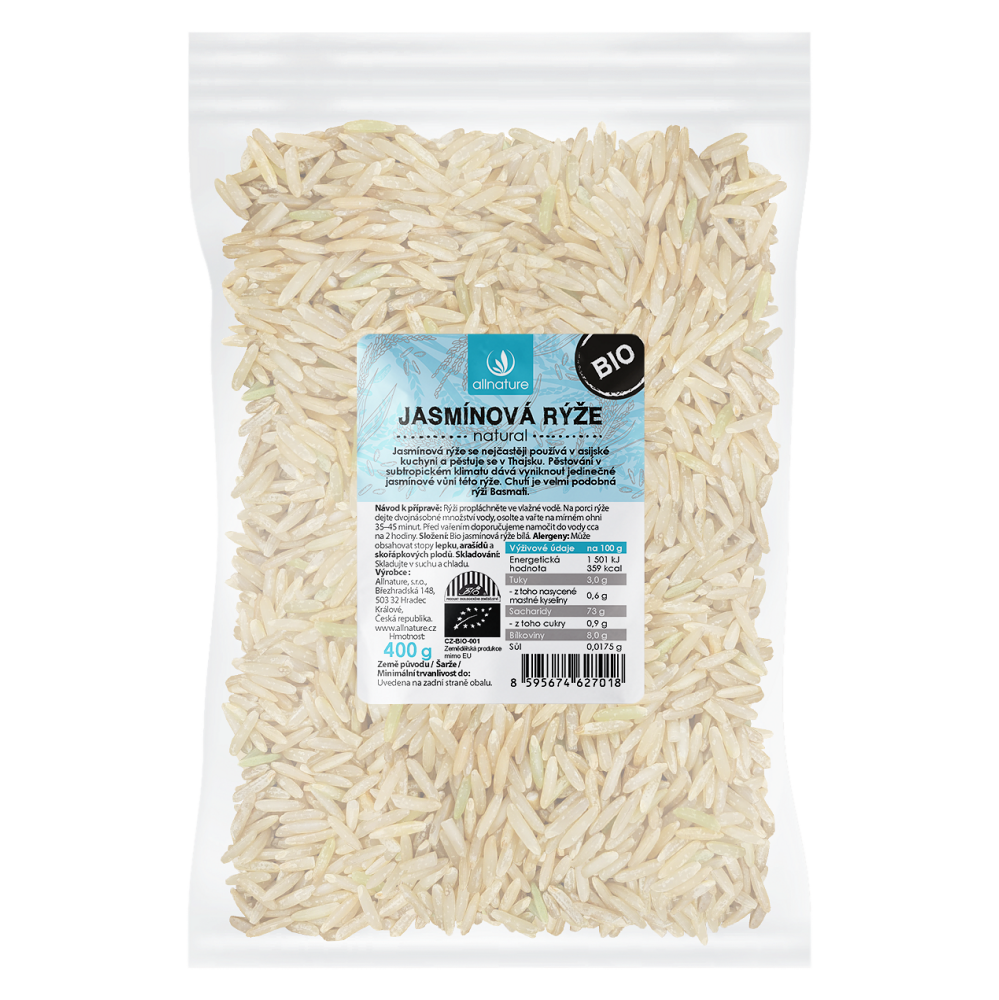 Levně ALLNATURE Jasmínová rýže natural BIO 400 g