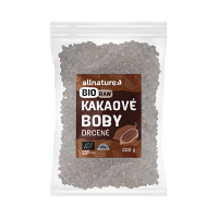 ALLNATURE Kakaové boby drcené BIO/RAW 200 g