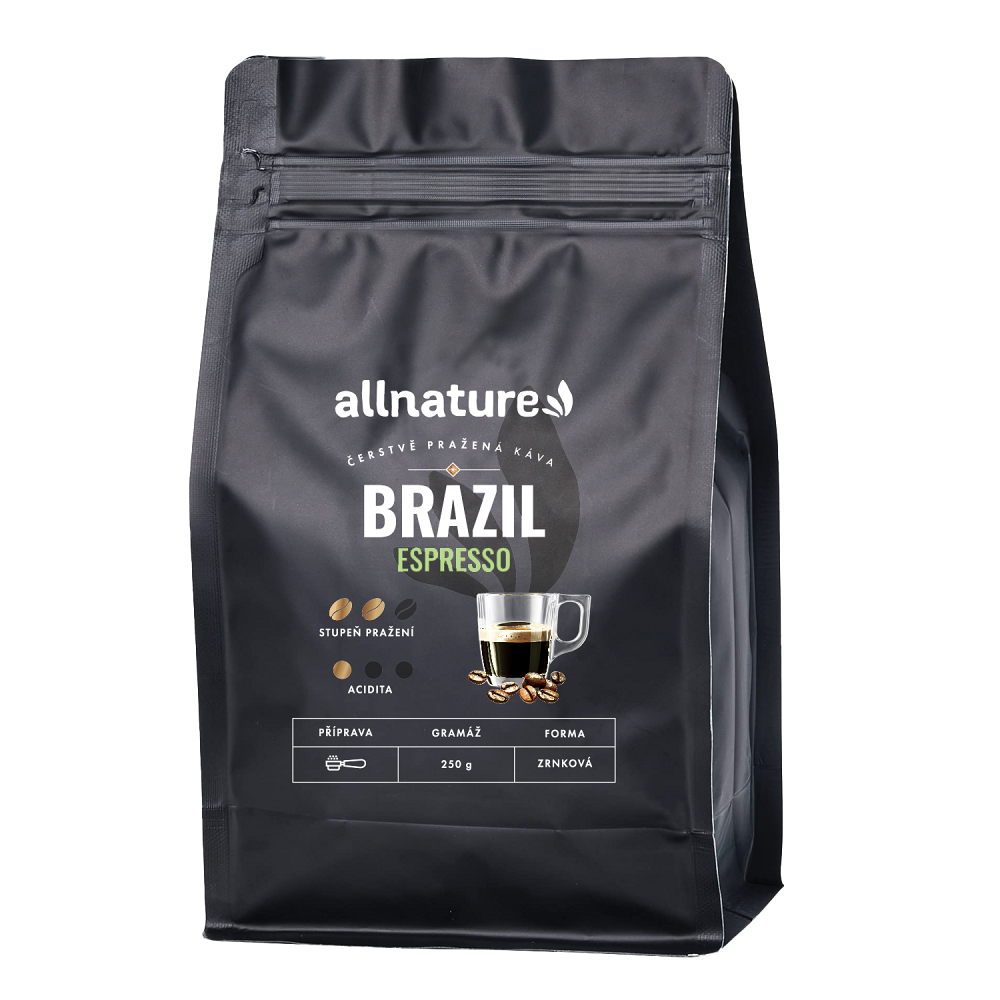 ALLNATURE Káva brazil espresso 250 g