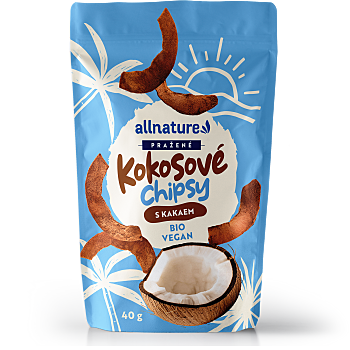 ALLNATURE Kokosové chipsy s kakaem BIO 40 g (Kokos) - Sladké, BIO