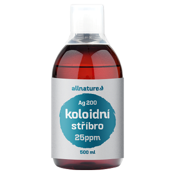 ALLNATURE Koloidní stříbro Ag200 - 25 ppm 500 ml (Čistící pleťové vody) - Čistící