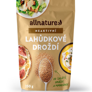 ALLNATURE Lahůdkové droždí neaktivní 250 g (Přísady na vaření) - Přírodní