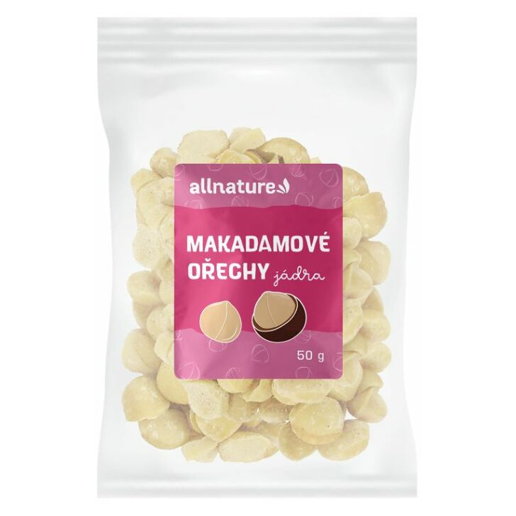 ALLNATURE Makadamové ořechy jádra 50 g