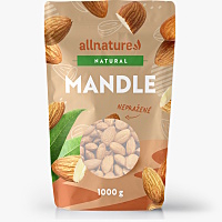 ALLNATURE Mandle jádra natural 1000 g
