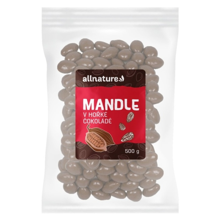 E-shop ALLNATURE Mandle v hořké čokoládě 500 g