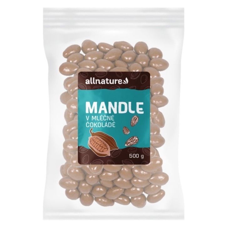 E-shop ALLNATURE Mandle v mléčné čokoládě 500 g