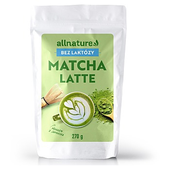 ALLNATURE Matcha latte bez laktózy BIO 270 g (Matcha tea) - Vícesložkové, Sladké