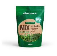 ALLNATURE Mix semínek na klíčení ředkev brokolice jetel BIO 100 g