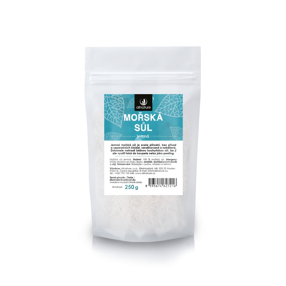 E-shop ALLNATURE Mořská sůl jemná 250 g