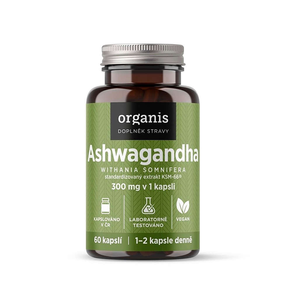 ORGANIS Ashwagandha KSM-66® 300 mg 60 kapslí