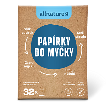 ALLNATURE Papírky do myčky 16 kusů (Ekologické přípravky na nádobí) - Čistící, Ekologické