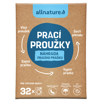 ALLNATURE Prací proužky 16 kusů 32 praní (Ekologické prací prostředky) - Ekologické