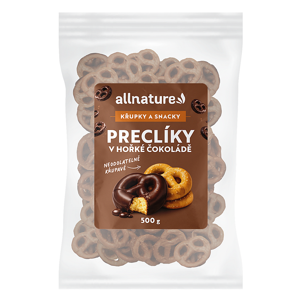Allnature Preclíky v hořké čokoládě 500g koupíte na Lekarna.cz