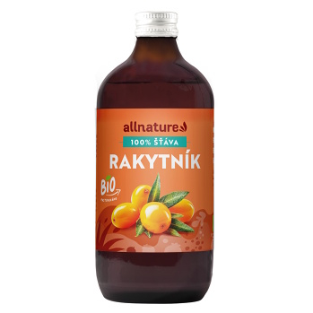 ALLNATURE Rakytníková šťáva 100% BIO 500 ml (Rakytník) - Přírodní, Jednosložkové, BIO