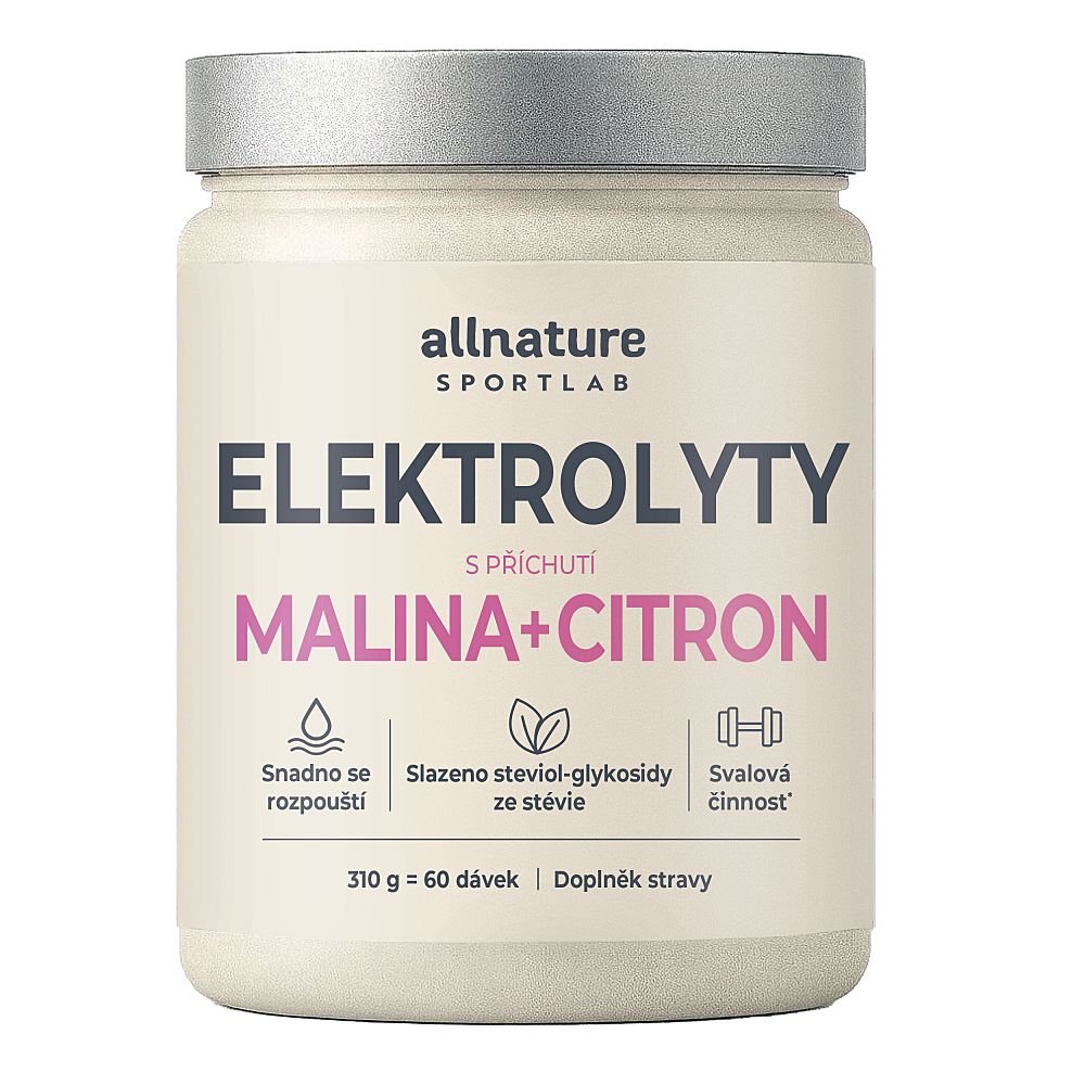 Allnature Sportlab Elektrolyty malina+citron 310g koupíte na Lekarna.cz