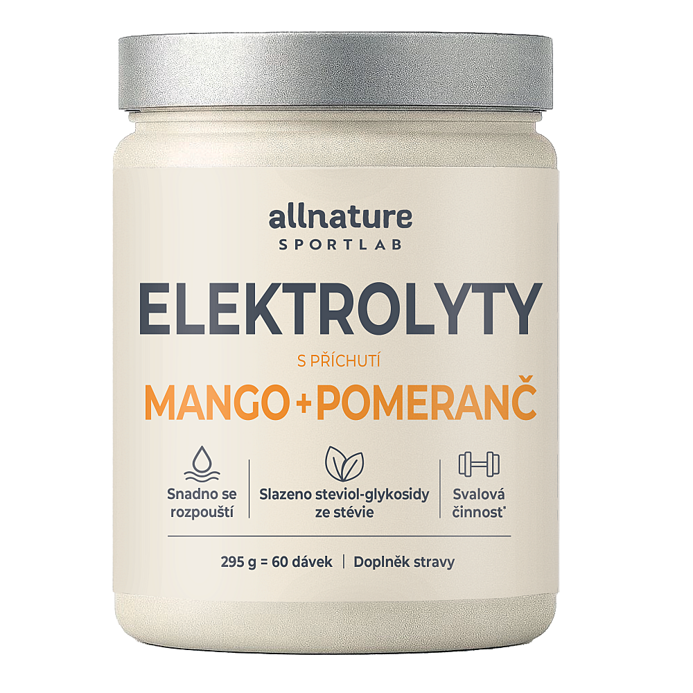 Allnature Sportlab Elektrolyty mango+pomeranč 295g koupíte na Lekarna.cz