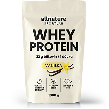 ALLNATURE Sportlab whey protein vanilka 1000 g (Proteinové nápoje)