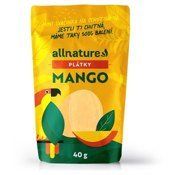 ALLNATURE Sušené mango plátky 40 g (Různorodé ovoce) - Přírodní